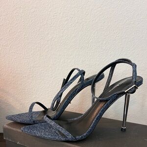 Tony Bianco Textured Blue Heels